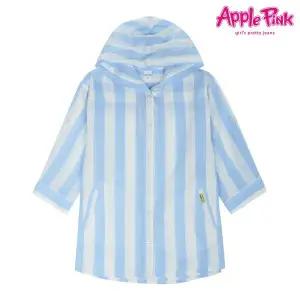 [보리보리/애플핑크]오버핏 STRIPE 7부 후드셔츠 (APK1Q301GS)