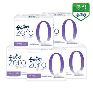 [순수한면] 생리대 제로 오버나이트 12P x 5팩
