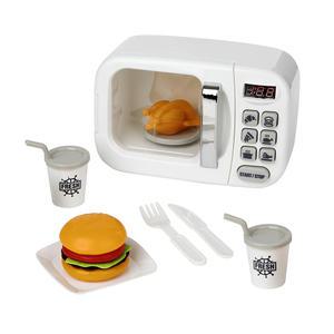 작동하는 주방놀이 화이트 전자레인지 장난감 역할놀이