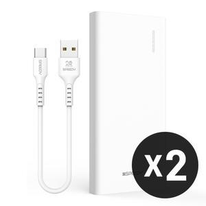 1 + 1 스피디 슬림 핏 10W 보조배터리 10000mAh (+C타입 케이블)
