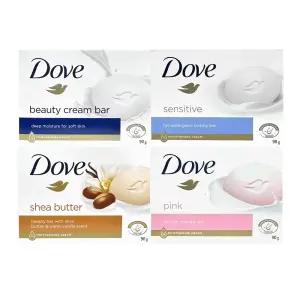 도브 뷰티바 세수비누 세안 클렌징바 보습 센서티브 시어버터 핑크 화이트 크림 90g 4개입