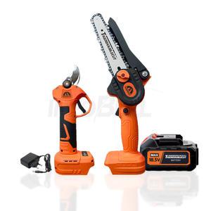 타이거 더블컷 무선 브러쉬리스 조경 원예 다목적 6인치 전기 전동 전지 가위 전기톱 세트