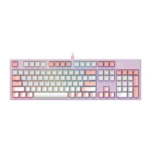 :앱코 AN08 아이스큐브 카일광축 LED 가스켓 게이밍 기계식 키보드 (핑크, 클릭)