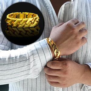 진짜같은 육각 체인 금팔찌 남자금팔찌 저렴한 2cm너비