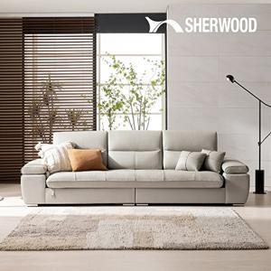 [쉐우드가구]밀런 3.5인용 천연면피 소가죽 소파