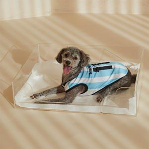 모서리 소변 방지 새지 않는 강아지 배변판 소형 투명 아크릴 화장실 주문 제작 맞춤 패드