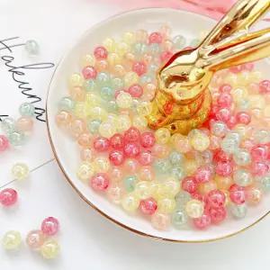 [15g]8mm 크랙 오로라볼 하와이안 믹스 AGB110-1 구슬 팔찌 키링 비즈 스트랩