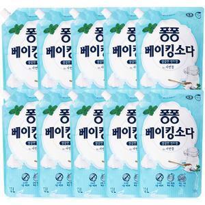 퐁퐁 베이킹소다 1200ml 10개, 1.2L 주방 세척제 세정제 세제 리필 대용량