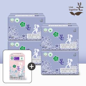 유기농본 오씨본 유기농 생리대 오버나이트 10P,  4팩+라이너 1팩