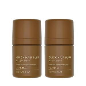 [더페이스샵] 더페이스샵 퀵 헤어 퍼프 03 라이트 브라운 2개