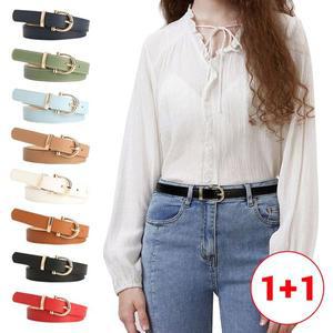 [NS홈쇼핑]여성 가죽 정장 바지 포인트 라운드 금장 벨트 1+1[34482620]