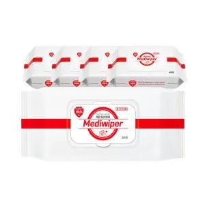 메디와이퍼 소독티슈 캡형 80매x5팩 의약외품 99.9% 소독 살균 제균 피부 손소독제