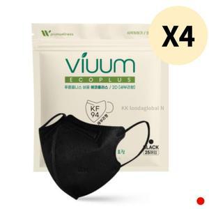 비움 플러스 KF94 마스크 대형 블랙 대용량 100매