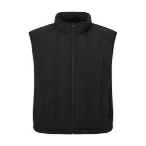 헤지스 골프 24FW [ONLINE EXCLUSIVE][Afterhours캡슐] 블랙 남성 세로 퀼팅 패딩 베스트 HUJU4D991BK