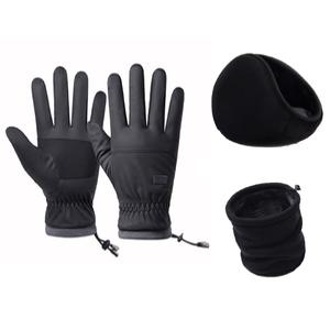 스마트 터치 겨울 방수 방한 장갑 넥 게이터 귀마개 3종세트