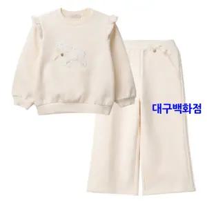 [대구백화점] [페리미츠] 여아 양 포인트 기모 상하복 세트(P2445T181/P281)