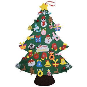 벽걸이 펠트 트리 40p/대형 크리스마스트리 산타 성탄 장식 꾸미기 만들기재료 인테리어소품 어린이선물
