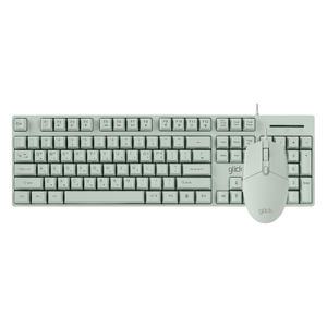 지클릭커 오피스프로 GMK-500 스탠다드 M 키보드 무소음 마우스 세트 그린