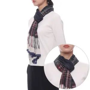 여성 체크 프린트 모달 머플러 (ST4002 V04Y 3073 W)