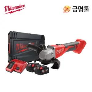 밀워키 M18 BLSAG125X-502X 충전그라인더 18V 5.0AH 125mm BL모터 무선 그라인다