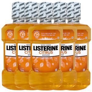 존슨앤존슨 리스테린 내추럴 시트러스 구강청결제 750ml 5개