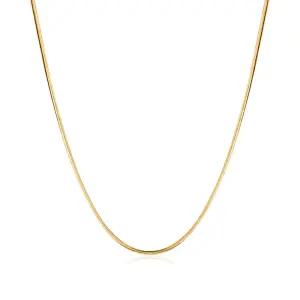 18K 글로시 1.2mm 스네이크 뱀줄 체인 목걸이 IRN40648