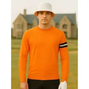 [하프클럽/까스텔바작]까스텔바작 남성 소매포인트 라운드 풀오버 니트_BGCSSW001OR