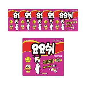 요요쉬 배변패드 플로럴와인 대형 20매, 6개