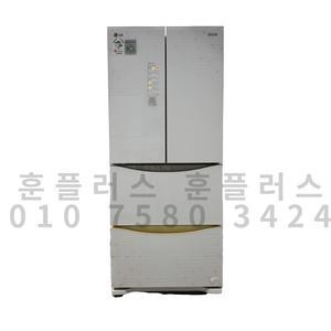 중고 김치냉장고 LG 디오스 화이트 양문 스탠드 김치냉장고 405L