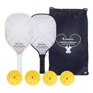 아이워너 우든 피클볼 라켓 세트 2인 폴리우드 패들 공 가방 포함