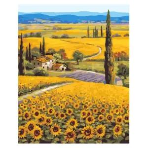 (OH) OH-M 명화 유화그리기 A-238 노란 해바라기 밭 40x50/유화/그리기/피포페인팅/DIY/그림/세트/페인팅