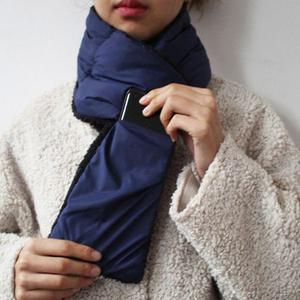 남녀목도리 남여공용 따뜻한 융털기모 심플한 패딩 머플러 목도리