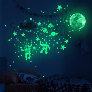 스티커 야광별 벽지 방꾸미기 아이 선 인테리어 우주 데코 달 형광