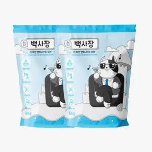 백사장 가성비 고양이모래 무향 벤토나이트 6kg x 2개