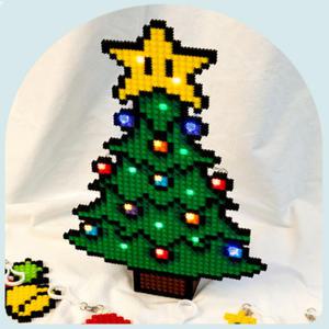 크리스마스 트리 디폼 블럭 만들기 diy 성탄절 비즈 공예 led 키트 초등 돌봄 방과후 늘봄 수업 재료 활동 교구