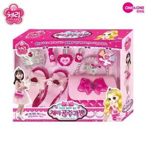 원앤원 체리 공주가방/역할/소꿉/놀이/공주/어린이/화장품/세트/유아/장난감/화장/네일/왕관/구두/가방