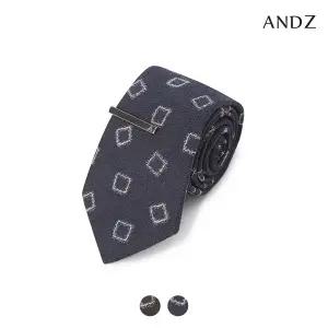 [앤드지][앤드지] 화이트 스퀘어 올오버 패턴 타이_BZD5AT1112