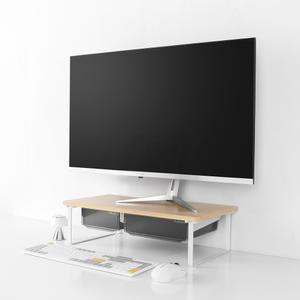 플레이기어 모니터받침대 높은 높이 서랍 부착 520mm, 높이15cm 베이지