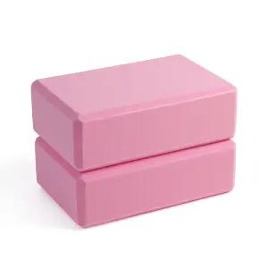 또팔아스토어 EVA 요가블록 2P세트(핑크) 두꺼운요가블럭 요가홈트 요가폼블럭