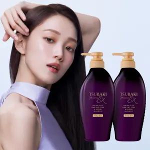 츠바키 프리미엄 EX 헤어폴케어 앤 리페어 샴푸 450ml 2개