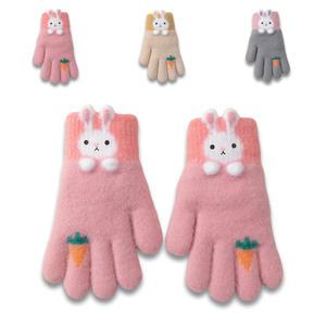 키즈트리 여아 키즈 아동 유아 어린이 초등 학생 겨울 방한 토끼 손가락 장갑 ST-126