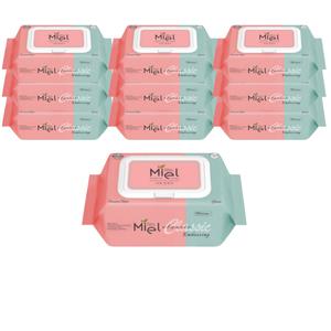 미엘 클래식 엠보 물티슈 캡형 100매 10개