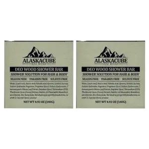알래스카큐브 데오우드 퍼퓸 샤워바 140g 2개