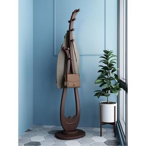 음표모양 수직 옷걸이 가정용 미니 틈새옷장 모던행거 원룸 우드