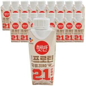 CJ 제일제당 얼티브 프로틴 당류 제로 쌀밥맛 250ml x 18팩 단백질 헬스 다이어트 식사대용 햇반 음료 (1sr