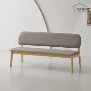 [/착불배송] 뉴턴 고무나무 원목 낮은 3인 벤치 식탁 의자