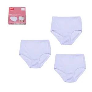 (BYC)데일리 순면 백색 여성 맥시 팬티 3매입