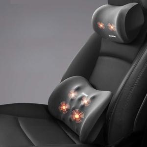 차량용 안마기 마사지 머리허리 보호 쿠션세트 검정회색 6개 진동쿠션 어깨머리마사지침