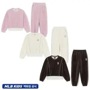 갤러리아 MLB엠엘비키즈 스포티브 베이직 여아 벨벳 맨투맨세트 (7FS2B0856)