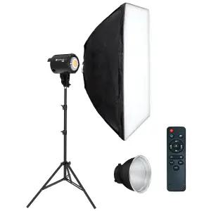 알파믹 120W LED 지속광 촬영조명 소프트박스 강화 스탠드 세트